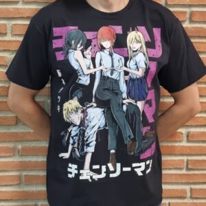 Camiseta Anime Motosserra Chainsaw Man Power Gatinho Anime Unissex