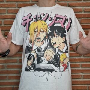 Camiseta Chainsaw man kobeni y power conductora