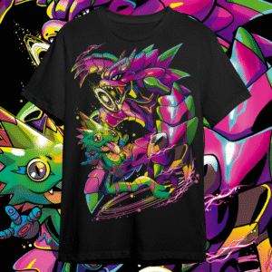 Camiseta Armalizamon y Gekkomon Digimon